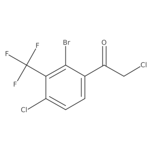 2'-Bromo-4'-chloro-3'-(trifluoromethyl)phenacyl chloride结构式