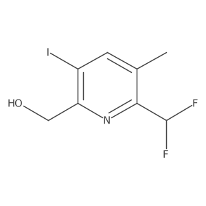 2-(Difluoromethyl)-5-iodo-3-methylpyridine-6-methanol Structure