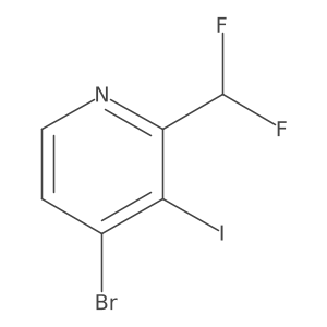 4-Bromo-2-(difluoromethyl)-3-iodopyridine Structure