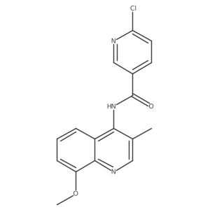 6-chloro-N-(8-methoxy-3-methylquinolin-4-yl)pyridine-3-carboxamide Structure