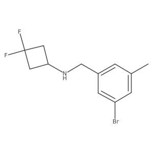 N-(3-Bromo-5-methylbenzyl)-3,3-difluorocyclobutanamine结构式