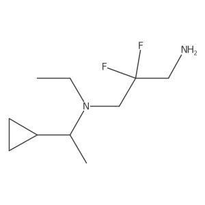 (3-Amino-2,2-difluoropropyl)(1-cyclopropylethyl)ethylamine Structure