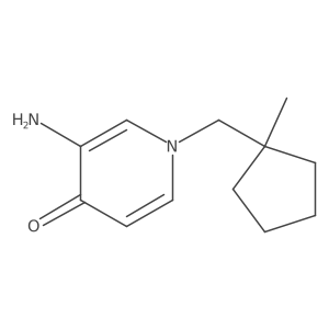 3-Amino-1-[(1-methylcyclopentyl)methyl]-1,4-dihydropyridin-4-one结构式
