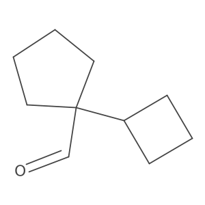 1-Cyclobutylcyclopentane-1-carbaldehyde结构式