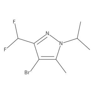 4-Bromo-3-(difluoromethyl)-1-isopropyl-5-methyl-1h-pyrazole Structure
