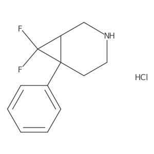 7,7-Difluoro-6-phenyl-3-azabicyclo[4.1.0]heptane hydrochloride Structure