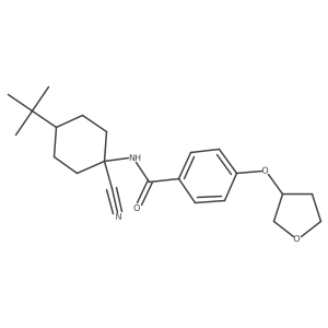 N-(4-Tert-butyl-1-cyanocyclohexyl)-4-(oxolan-3-yloxy)benzamide结构式