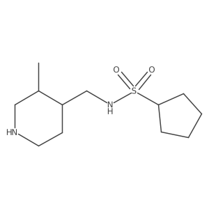 N-[(3-methylpiperidin-4-yl)methyl]cyclopentanesulfonamide Structure