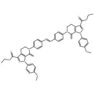 Ethyl 6-[4-[[4-[3-ethoxycarbonyl-1-(4-methoxyphenyl)-7-oxo-4,5-dihydropyrazolo[3,4-c]pyridin-6-yl]phenyl]diazenyl]phenyl]-1-(4-methoxyphenyl)-7-oxo-4,5-dihydropyrazolo[3,4-c]pyridine-3-carboxylate Structure