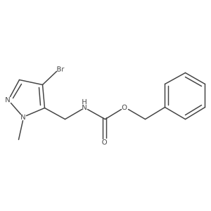 benzyl N-[(4-bromo-2-methyl-pyrazol-3-yl)methyl]carbamate结构式
