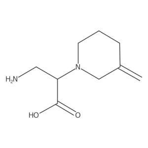 3-Amino-2-(3-methylidenepiperidin-1-yl)propanoic acid Structure