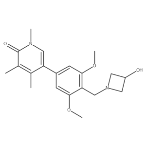 5-[4-[(3-Hydroxy-1-azetidinyl)methyl]-3,5-dimethoxyphenyl]-1,3,4-trimethyl-2(1h)-pyridinone结构式