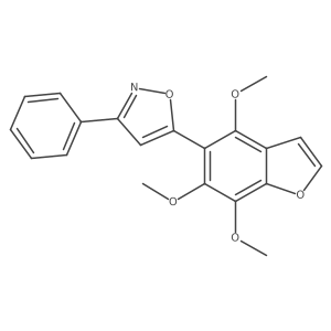 3-Phenyl-5-(4,6,7-trimethoxybenzofuran-5-yl)isoxazole结构式