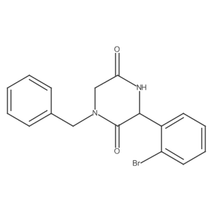 1-Benzyl-3-(2-bromophenyl)piperazine-2,5-dione结构式