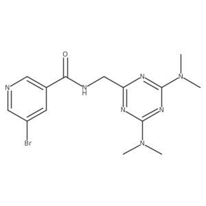 N-((4,6-bis(dimethylamino)-1,3,5-triazin-2-yl)methyl)-5-bromonicotinamide Structure