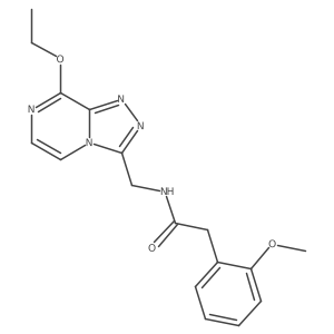 N-((8-ethoxy-[1,2,4]triazolo[4,3-a]pyrazin-3-yl)methyl)-2-(2-methoxyphenyl)acetamide结构式