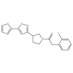 2-(2-Fluorophenyl)-1-(3-(5-(furan-2-yl)-1,2,4-oxadiazol-3-yl)pyrrolidin-1-yl)ethanone Structure
