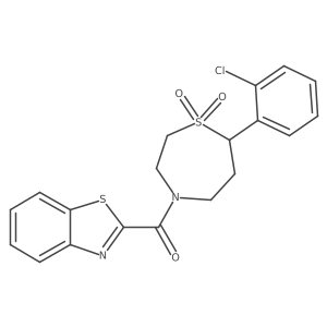 Benzo[d]thiazol-2-yl(7-(2-chlorophenyl)-1,1-dioxido-1,4-thiazepan-4-yl)methanone Structure