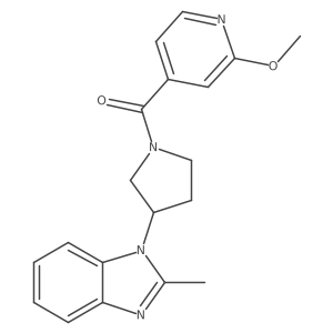 (2-methoxypyridin-4-yl)(3-(2-methyl-1H-benzo[d]imidazol-1-yl)pyrrolidin-1-yl)methanone结构式