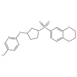 5-Chloro-2-((1-((2,3-dihydrobenzo[b][1,4]dioxin-6-yl)sulfonyl)pyrrolidin-3-yl)oxy)pyrimidine Structure