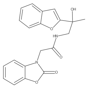 N-(2-(benzofuran-2-yl)-2-hydroxypropyl)-2-(2-oxobenzo[d]oxazol-3(2H)-yl)acetamide结构式