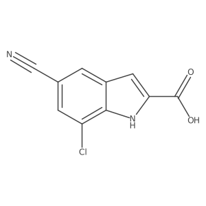 7-Chloro-5-cyano-1H-indole-2-carboxylic acid结构式