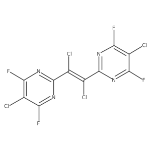 1,2-Dichloro-1,2-bis-(5-chloro-4,6-difluoro-2-pyrimidinyl)ethylene Structure
