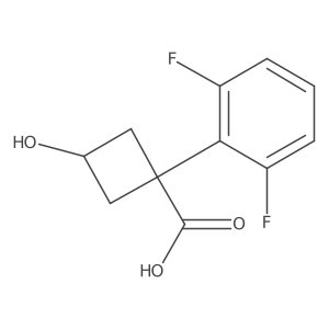 1-(2,6-Difluorophenyl)-3-hydroxycyclobutane-1-carboxylic acid Structure