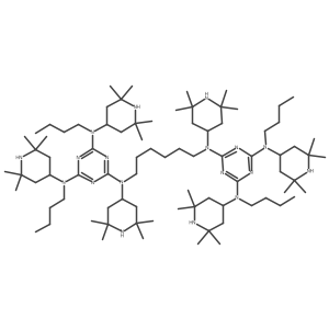N2,N2'-(Hexane-1,6-diyl)bis(N4,N6-dibutyl-N2,N4,N6-tris(2,2,6,6-tetramethylpiperidin-4-yl)-1,3,5-triazine-2,4,6-triamine) Structure