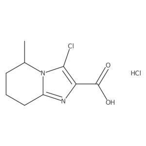 3-Chloro-5-methyl-5,6,7,8-tetrahydroimidazo[1,2-a]pyridine-2-carboxylic acid hydrochloride Structure