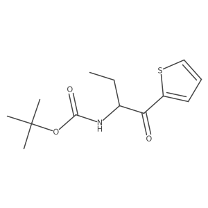 tert-butyl N-[(2R)-1-oxo-1-(thiophen-2-yl)butan-2-yl]carbamate Structure