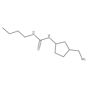 rac-1-[(1R,3S)-3-(aminomethyl)cyclopentyl]-3-butylurea结构式