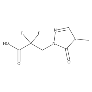 2,2-difluoro-3-(4-methyl-5-oxo-4,5-dihydro-1H-1,2,4-triazol-1-yl)propanoic acid结构式