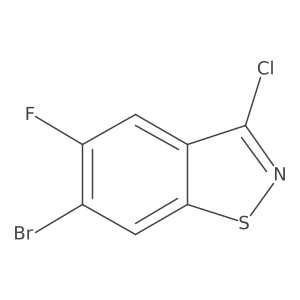 6-Bromo-3-chloro-5-fluoro-1,2-benzothiazole结构式
