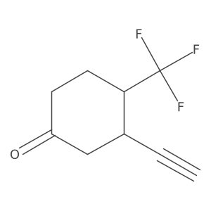 3-Ethynyl-4-(trifluoromethyl)cyclohexan-1-one Structure