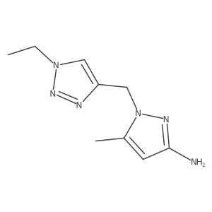 1-[(1-ethyl-1H-1,2,3-triazol-4-yl)methyl]-5-methyl-1H-pyrazol-3-amine结构式