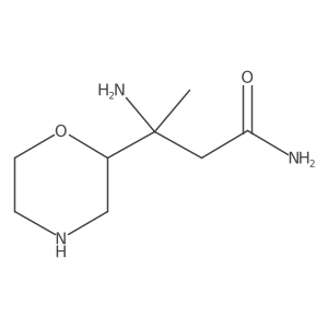 3-Amino-3-(morpholin-2-yl)butanamide结构式