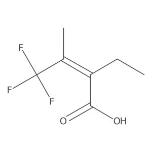 (2Z)-2-ethyl-4,4,4-trifluoro-3-methylbut-2-enoic acid Structure