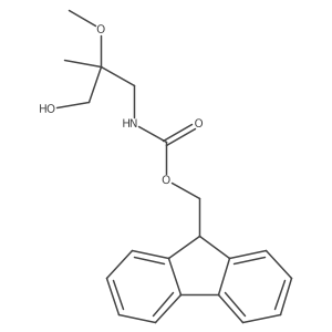 (9H-fluoren-9-yl)methyl N-(3-hydroxy-2-methoxy-2-methylpropyl)carbamate结构式