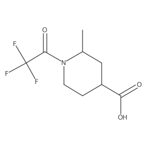 rac-(2R,4R)-2-methyl-1-(trifluoroacetyl)piperidine-4-carboxylic acid Structure