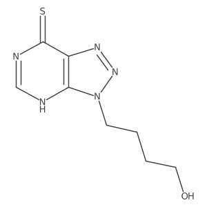 4-{7-sulfanyl-3H-[1,2,3]triazolo[4,5-d]pyrimidin-3-yl}butan-1-ol结构式