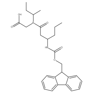 2-[(3R)-N-(butan-2-yl)-3-({[(9H-fluoren-9-yl)methoxy]carbonyl}amino)hexanamido]acetic acid Structure