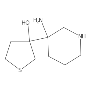 3-(3-Aminopiperidin-3-yl)thiolan-3-ol Structure