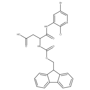 3-[(5-bromo-2-chloropyridin-3-yl)carbamoyl]-3-({[(9H-fluoren-9-yl)methoxy]carbonyl}amino)propanoic acid结构式