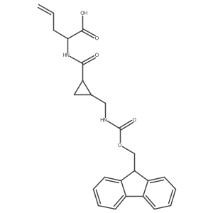 2-({2-[({[(9H-fluoren-9-yl)methoxy]carbonyl}amino)methyl]cyclopropyl}formamido)pent-4-enoic acid结构式