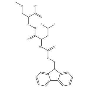 2-{[2-({[(9H-fluoren-9-yl)methoxy]carbonyl}amino)-4,4-difluorobutanamido]oxy}-3-methoxypropanoic acid结构式
