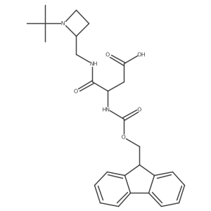 3-{[(1-tert-butylazetidin-2-yl)methyl]carbamoyl}-3-({[(9H-fluoren-9-yl)methoxy]carbonyl}amino)propanoic acid结构式