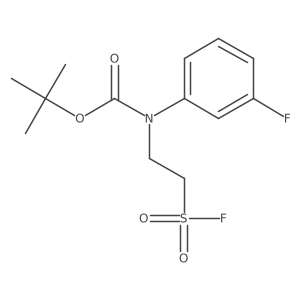tert-butyl N-(3-fluorophenyl)-N-[2-(fluorosulfonyl)ethyl]carbamate结构式