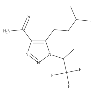 5-(3-methylbutyl)-1-(1,1,1-trifluoropropan-2-yl)-1H-1,2,3-triazole-4-carbothioamide结构式
