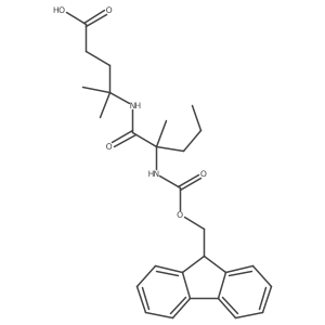 4-[2-({[(9H-fluoren-9-yl)methoxy]carbonyl}amino)-2-methylpentanamido]-4-methylpentanoic acid Structure